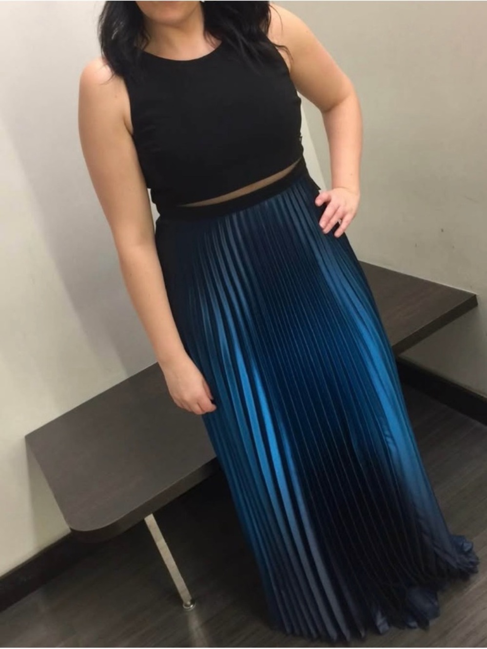 Betsy & Adam Black Formal Dress with Logo Tag
